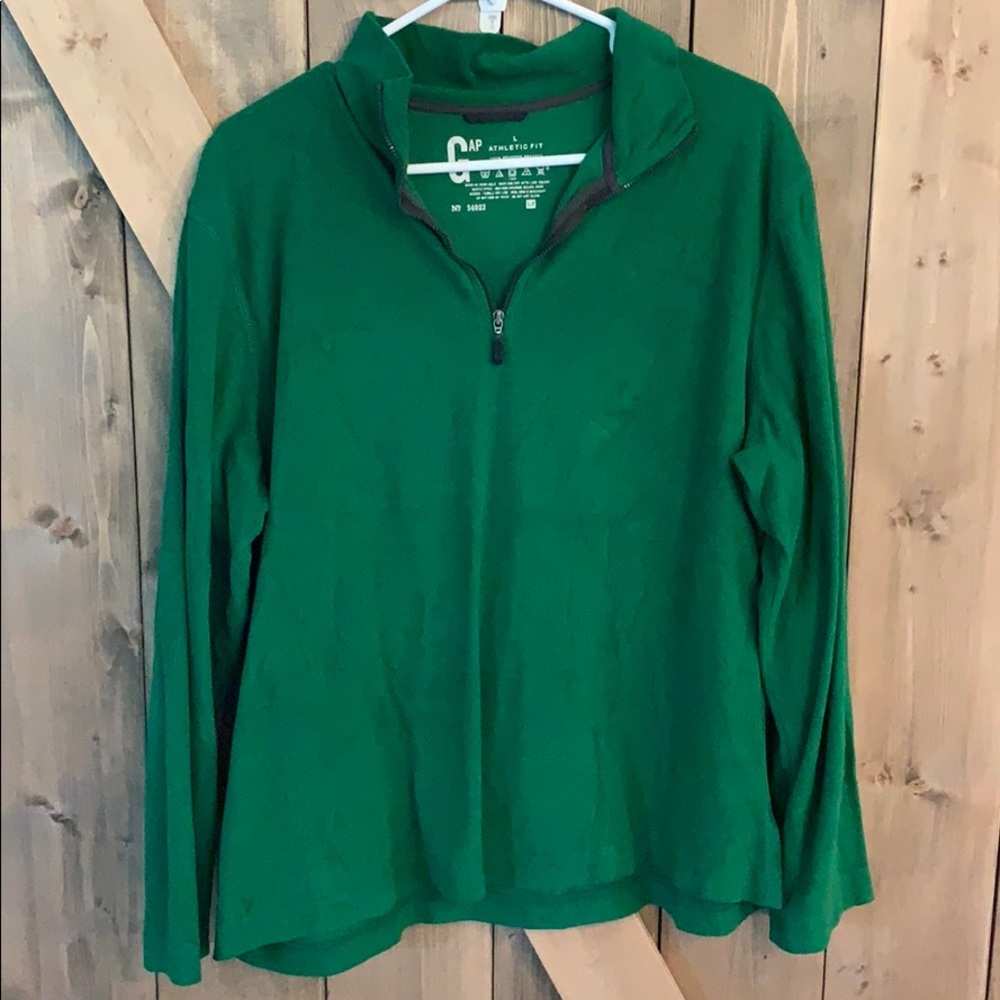 Gap, Athletic Fit Thin Fleece Quarter ZIP